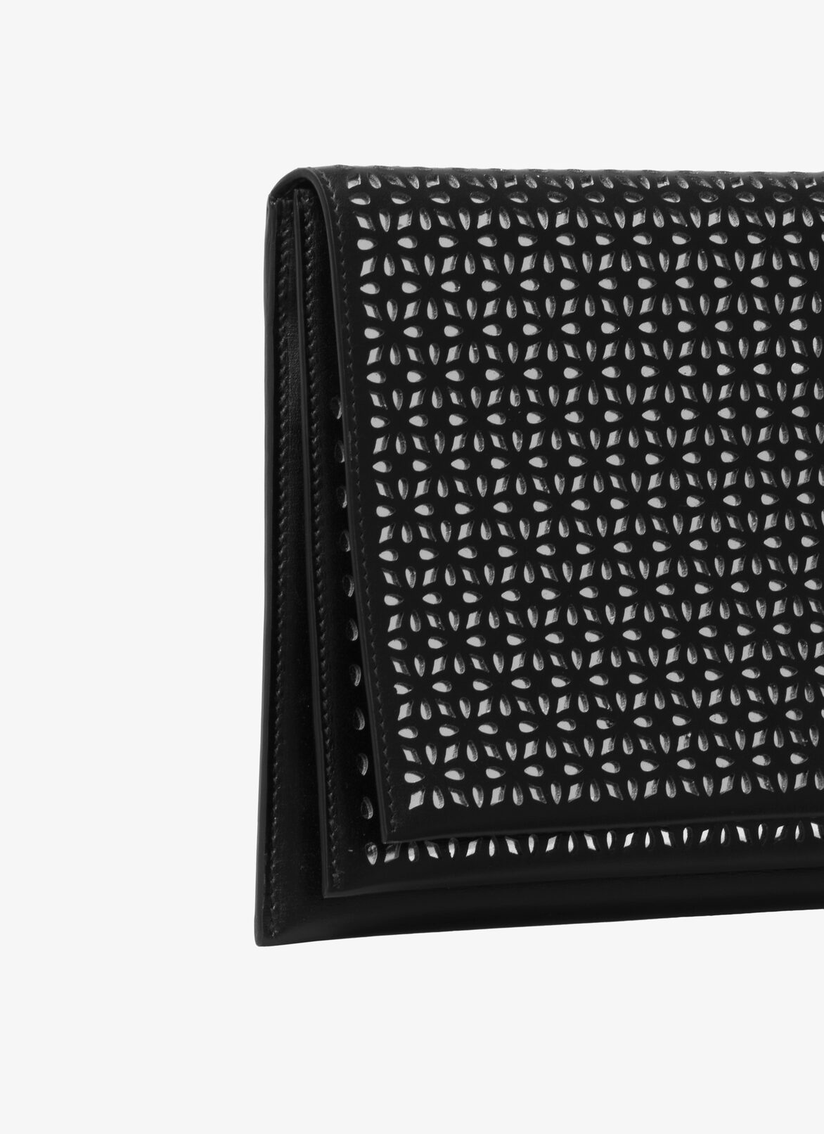 BAG CUIR LUX P.FLEUR + CM BLACK/SILVER ALAÏA SCHWARZ/SILBER BAG CUIR LUX P.FLEUR + CM BLACK/SILVER